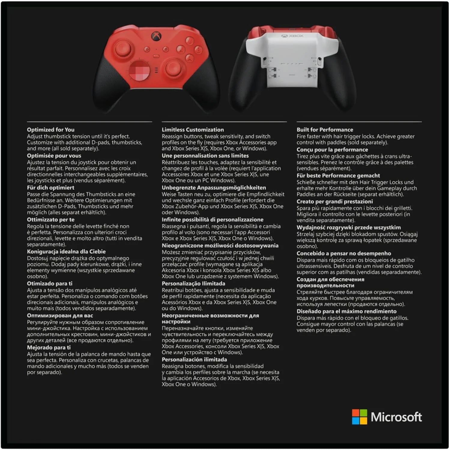 Elite Wireless Controller Series 2  Core Edition (Red) Red (Core Edition) ( Series X)