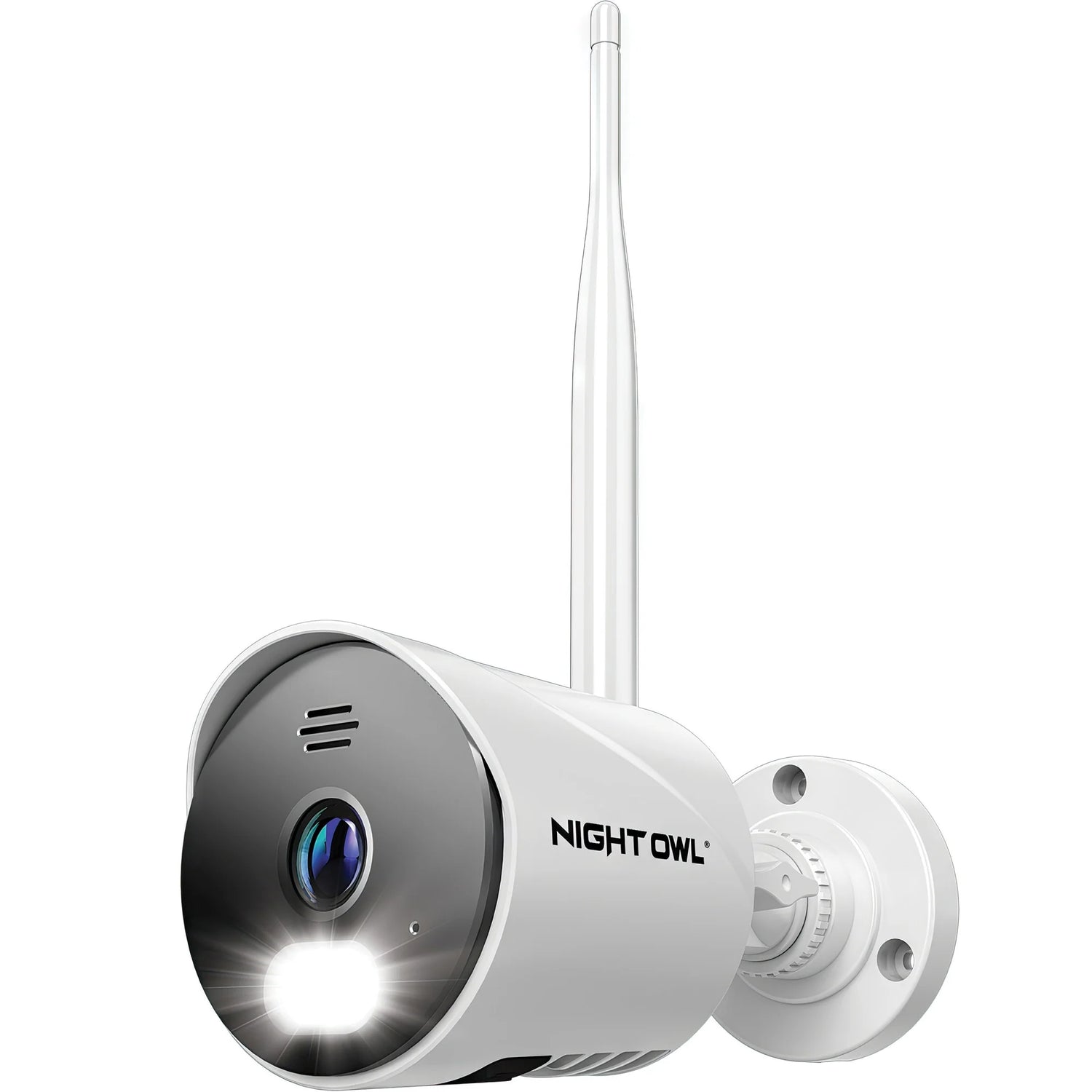 Wi-Fi IP Plug-In 1080P Spotlight Camera with 2-Way Audio, Audio Alerts and Siren, White