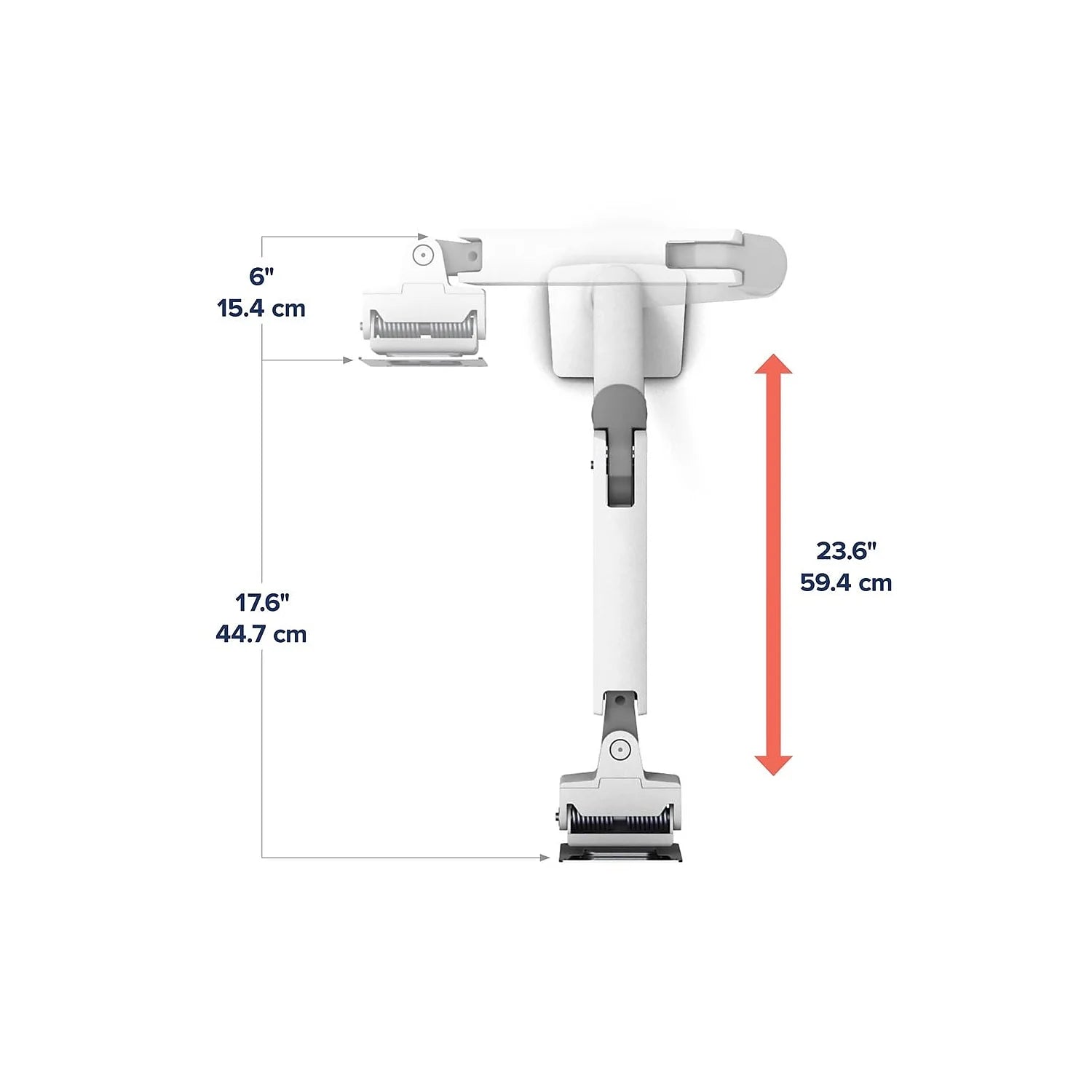 HX Desk Monitor Adjustable Single Arm with HD Pivot 49" Screen Support White (45-647-216)