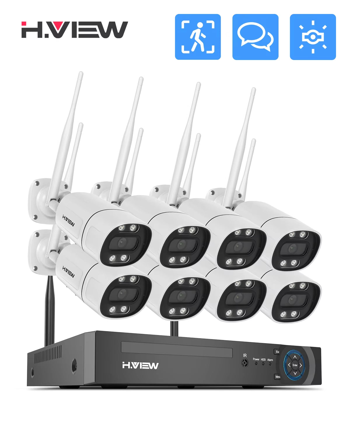 8CH 5Mp Wireless Wifi Camera Security System CCTV Camera Video Surveillance Kit NVR Indoor Outdoor Two-Way Audio Xmeye