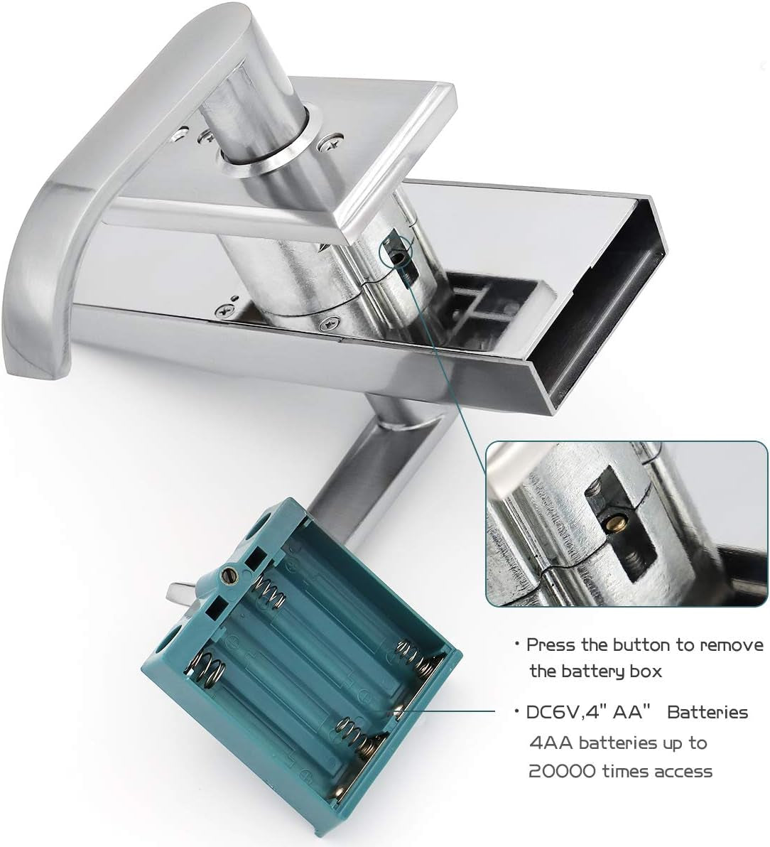 Smart Door Lock Digital Lock Keyless Door Lock Entry by Code and Emergency Key (Left-Hand)