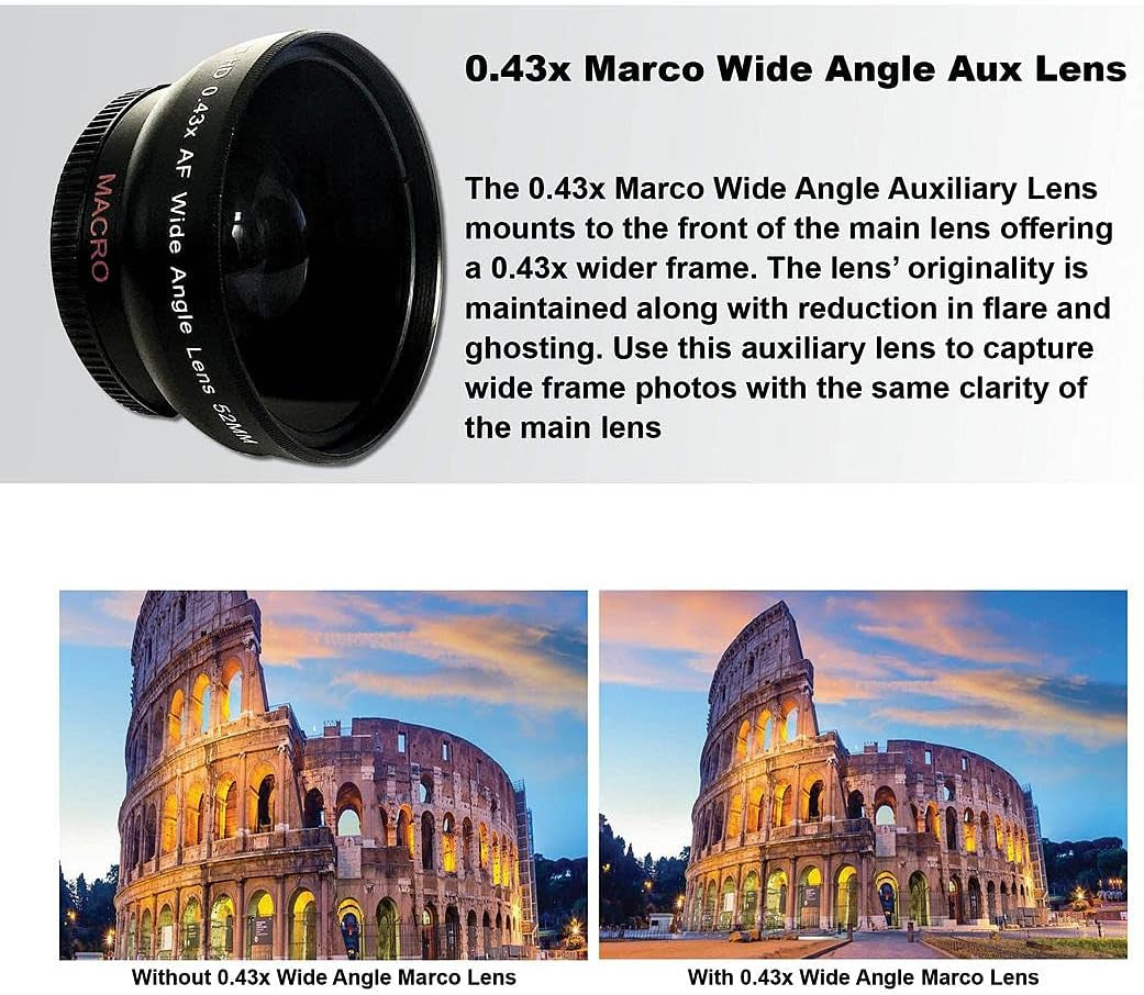 EOS Rebel T7 DSLR Camera 24.1MP with EF-S 18-55Mm + EF 75-300Mm Lens + A-Cell Accessory Bundle Includes: Telephoto + Wide Angle Lenses + Sandisk 32GB Memory Card + Much More