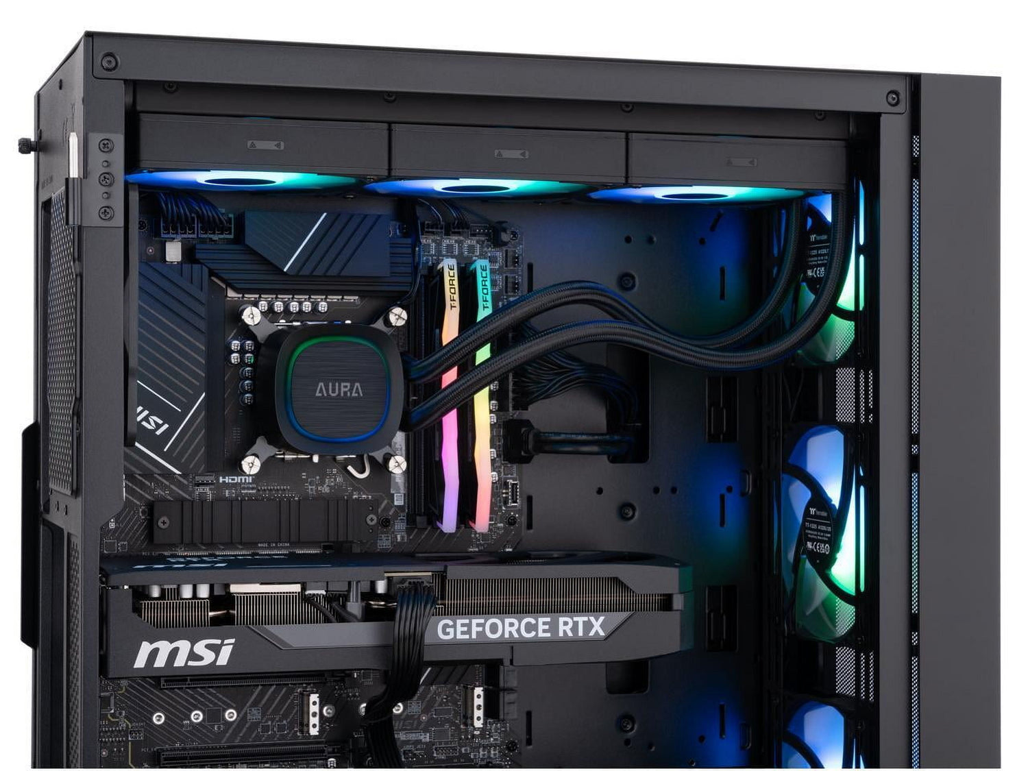 ABS Eurus Aqua Gaming PC - Windows 11 - Intel Core I9-14900Kf - Geforce RTX 5070 Ti - DLSS 4 - Ai-Powered Performance - 32GB DDR5 6400 - 2TB M.2 Nvme SSD - EA14900KF5070TI2