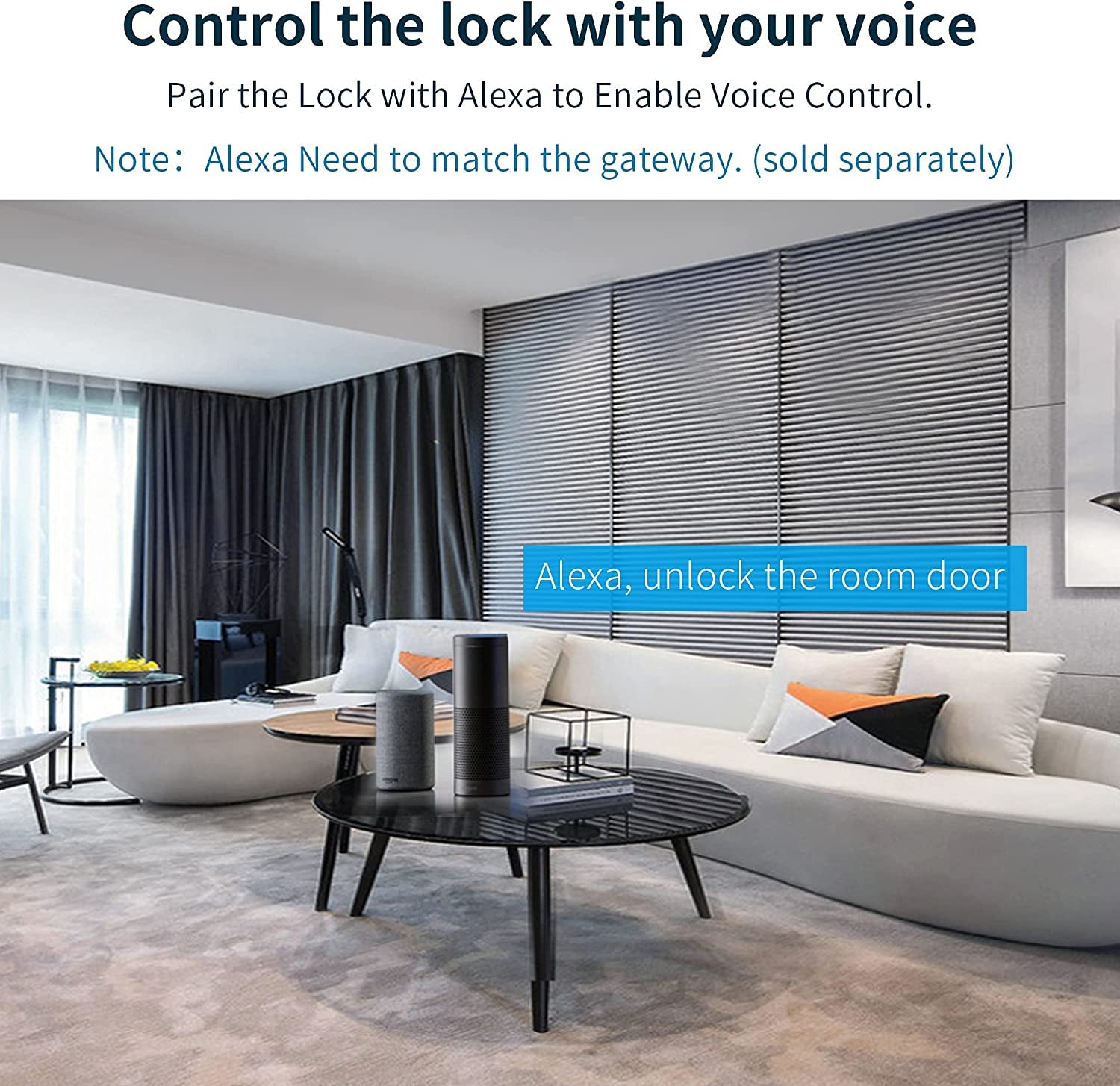 Keyless Entry Door Lock, Fingerprint & Smart Keypad, Digital Kepad Door Lock, Reversible Handle, Silver